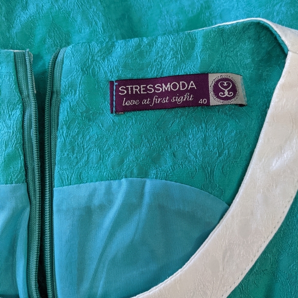 Retro Teal Green Dress - Picture 5 of 7